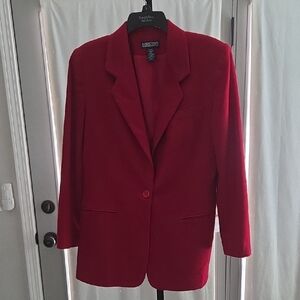 Land's End Wool And Cashmere Red Blazer, Women's, Size 10